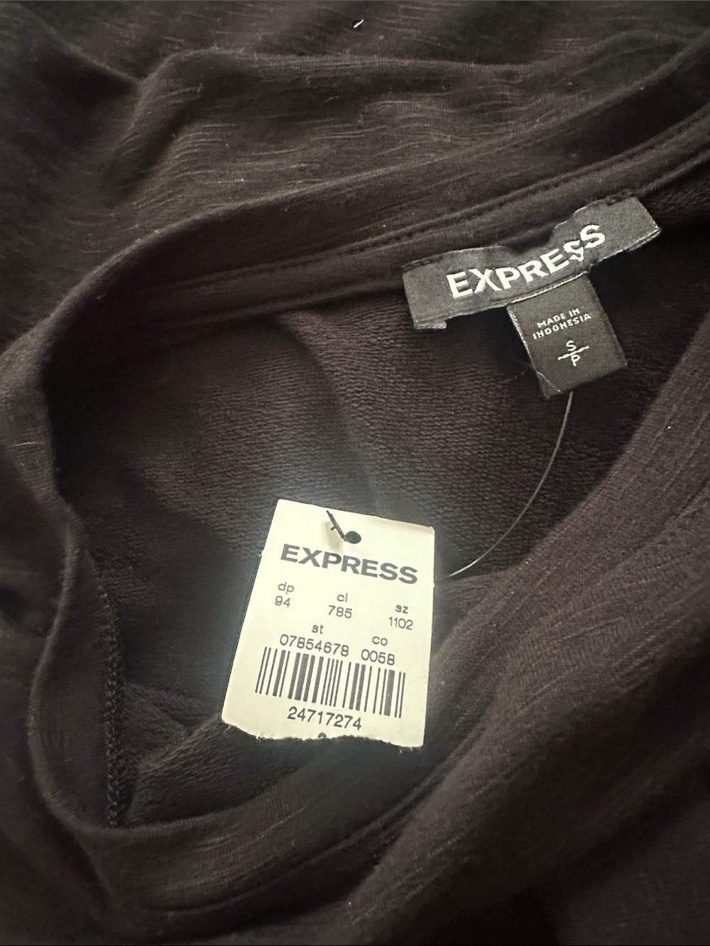 Express Black Ruched Drawstring Mini Dress - Picture 4 of 4